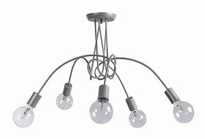 Φωτιστικό Πολύφωτο 5φ Μέταλλο ασημί Ε27