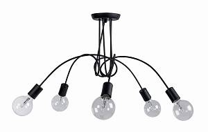 Φωτιστικό Πολύφωτο 5φ Μέταλλο μαύρο Ε27