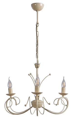 Φωτιστικό Πολύφωτο 3φ Μέταλλο κρεμ/ Πατίνα χρυσή Ε14