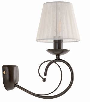 Απλίκα Μέταλλο καφέ Ε14 με αμπαζούρ