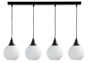 Φωτιστικό Πολύφωτο 4φ Μέταλλο/Γυαλί Ε27