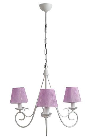 Φωτιστικό Πολύφωτο 3φ Μέταλλο λευκό με αμπαζούρ Ε14