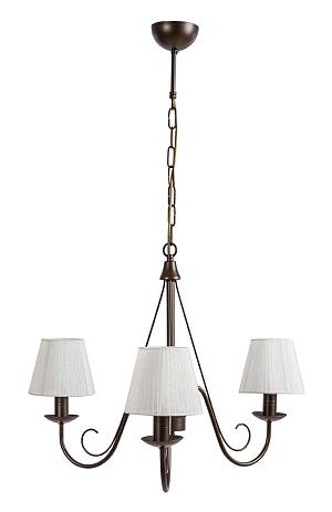 Φωτιστικό Πολύφωτο 3φ Μέταλλο καφέ με αμπαζούρ Ε14