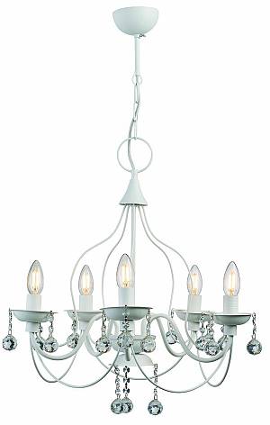 Φωτιστικό Πολύφωτο 5φ Μέταλλο λευκό Ε14