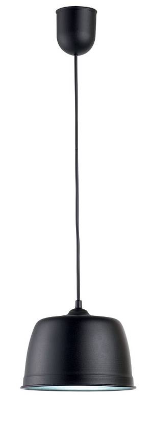 Φωτιστικό μονόφωτο αλουμίνιο μαύρο Ε27 Φ22