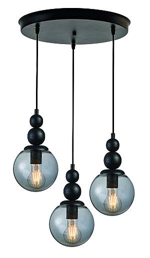 Φωτιστικό Πολύφωτο 3φ Μέταλλο/Γυαλί Ε27