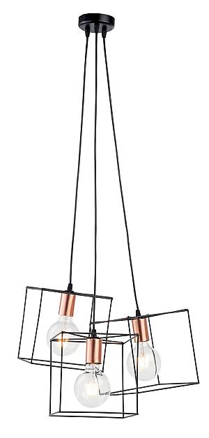 Φωτιστικό Πολύφωτο 3φ Μέταλλο μαύρο Ε27