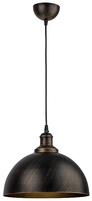 Φωτιστικό μονόφωτο αλουμίνιο μαύρο/πατίνα χρυσή Ε27 Φ31