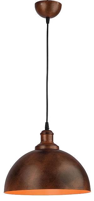 Φωτιστικό μονόφωτο αλουμίνιο χαλκός/πατίνα μαύρη Ε27 Φ31