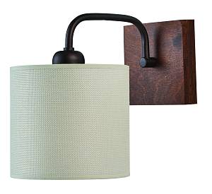 Απλίκα ξύλο/Αμπαζούρ μπεζ Ε27 Φ15