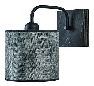 Απλίκα ξύλο/Αμπαζούρ γκρι Ε27 Φ15