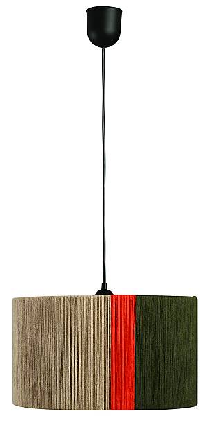 Φωτιστικό μονόφωτο σχοινί λαδί/πορτοκαλι Ε27 Φ35