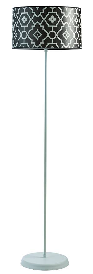 Φωτιστικό δαπέδου μέταλλο/αμπαζούρ γκρί/λευκό Ε27