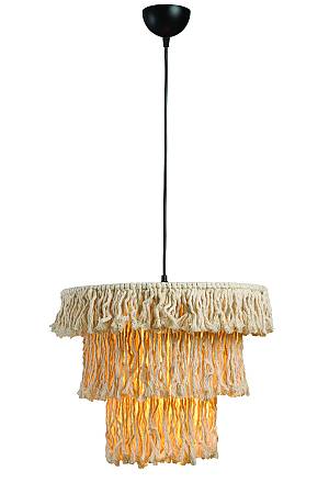 Φωτιστικό μονόφωτο BOHO  σχοινί εκρού Ε27 Φ40