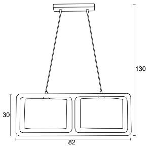 Φωτιστικό Πολύφωτο 2φ Ξύλο/Αμπαζούρ μπεζ Ε27