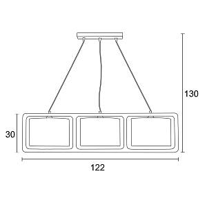 Φωτιστικό Πολύφωτο 3φ Ξύλο/Αμπαζούρ μπεζ Ε27