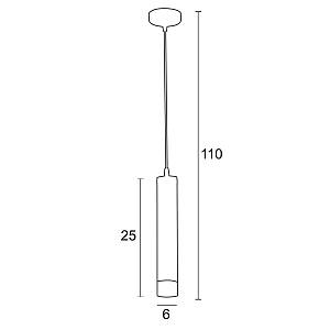 Φωτιστικό μονόφωτο αλουμίνιο στρογγυλό δίχρωμο GU10 Φ6