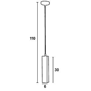Φωτιστικό μονόφωτο αλουμίνιο τετράγωνο μαύρο GU10 Φ6