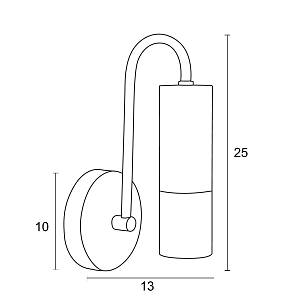 Απλίκα 1φ αλουμίνιο/plexi Φ5 G9