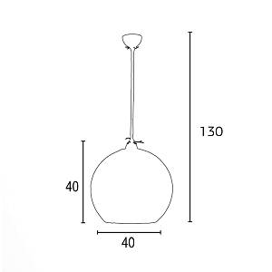Φωτιστικό μονόφωτο μπάλα σχοινί Ε27 Φ40