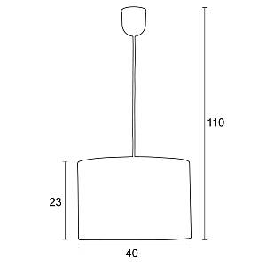 Φωτιστικό μονόφωτο αμπαζούρ μόκα Ε27 Φ40