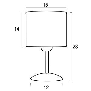 Φωτιστικό Πορτατίφ μέταλλο/αμπαζούρ μαύρο/λευκό Ε27 Φ15