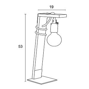 Επιτραπέζια λάμπα ξύλο/σχοινί  Ε27