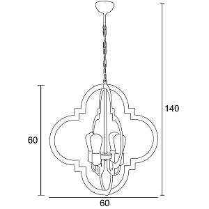 Φωτιστικό Πολύφωτο 4φ μέταλλο λευκό/νίκελ Ε27