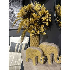 AFRICANA 1 DECO ΕΛΕΦΑΝΤΑΣ POLYRESIN ΚΙΤΡΙΝΟ 24,5x11xH17,8cm