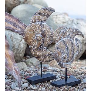 GOURAMI DECO ΨΑΡΙ POLYRESIN ΚΑΦΕ 19,3x5,8xH24,7cm