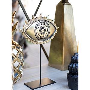 THE EYE DECO POLYRESIN ΧΡΥΣΟ ΜΑΥΡΟ 18,5x6,5xH29,5cm