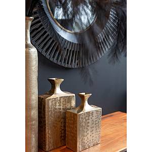 FLASCHE ΒΑΖΟ ΑΛΟΥΜΙΝΙΟ ΧΡΥΣΟ 19x10xH36cm