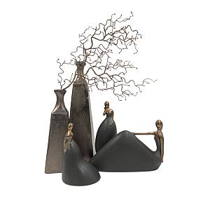 GLORY ΒΑΖΟ ΑΛΟΥΜΙΝΙΟ ΜΑΥΡΟ D10xH30cm