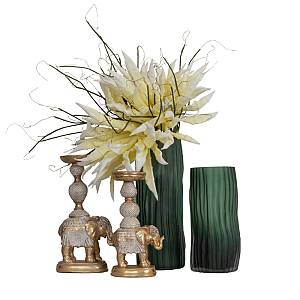 ELEPHAS 1 ΚΗΡΟΠΗΓΙΟ POLYRESIN ΧΡΥΣΟ ΛΕΥΚΟ 14,8x9xH28cm