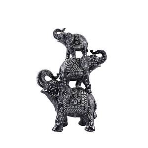 IRAMBA 4 DECO POLYRESIN ΜΑΥΡΟ ΛΕΥΚΟ 22,8x9,5xH32cm