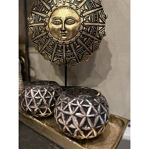 OSIRIS DECO POLYRESIN ΜΠΡΟΝΖΕ ΜΑΥΡΟ 28x7,8xH40cm