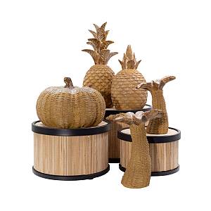 GINKO 5 DECO ΑΝΑΝΑΣ POLYRESIN ΦΥΣΙΚΟ D15xH33,5cm