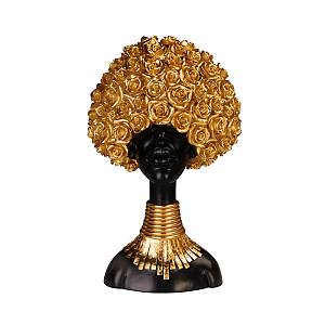 NAEMA 3 DECO ΦΙΓΟΥΡΑ POLYRESIN ΜΑΥΡΟ ΧΡΥΣΟ 26,7x15xH41cm