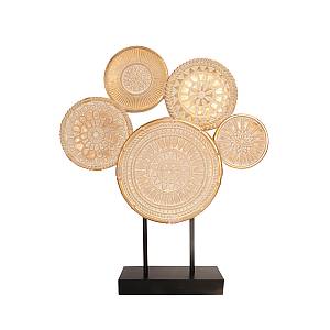 BLARE DECO POLYRESIN ΧΡΥΣΟ ΜΑΥΡΟ 34,2x7,8xH40,7cm