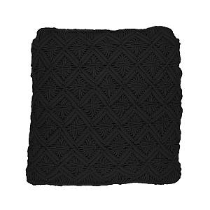 AL MANO ΔΙΑΚΟΣΜΗΤΙΚΟ ΜΑΞΙΛΑΡΙ ΒΑΜΒΑΚΙ POLYESTER ΜΑΥΡΟ 45x45cmx5cm