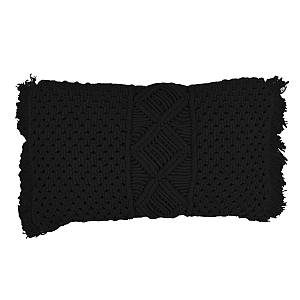 AL MANO ΔΙΑΚΟΣΜΗΤΙΚΟ ΜΑΞΙΛΑΡΙ ΒΑΜΒΑΚΙ POLYESTER ΜΑΥΡΟ 45x45cmx5cm