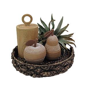 SALV ΔΙΣΚΟΣ SET 2ΤΜΧ ΥΑΚΙΝΘΟΣ ΣΙΔΕΡΟ ΦΥΣΙΚΟ ΜΑΥΡΟ D50-40xH8-7cm