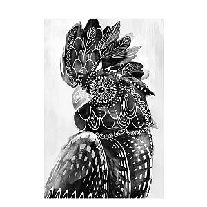 BLACK MAJOR ΠΙΝΑΚΑΣ ΚΑΜΒΑΣ ΛΕΥΚΟ ΜΑΥΡΟ ΞΥΛΟ 80x120xH3,5cm