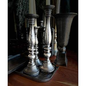 LUSAR ΚΗΡΟΠΗΓΙΟ ΣΕΤ 3ΤΜΧ ΑΛΟΥΜΙΝΙΟ ΑΣΗΜΙ ΑΝΤΙΚΕ D11xH40_36_30cm