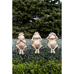 GRENOUILLE 3 DECO ΒΑΤΡΑΧΟΣ POLYRESIN ΧΡΥΣΟ 11,2x10xH22,6cm