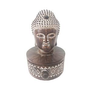 BADBA DECO ΒΟΥΔΑΣ POLYRESIN ΚΑΦΕ ΛΕΥΚΟ 10x11,3xH14,5cm