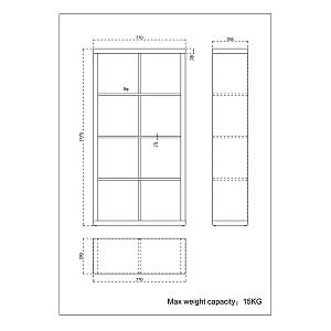 KIVOS 77 ΒΙΒΛΙΟΘΗΚΗ SONOMA 77x29,5xH147,5cm