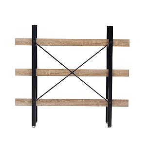 HORIZON ΒΙΒΛΙΟΘΗΚΗ 3ΡΑΦΙΑ SONOMA ΜΑΥΡΟ 120x28xH106cm