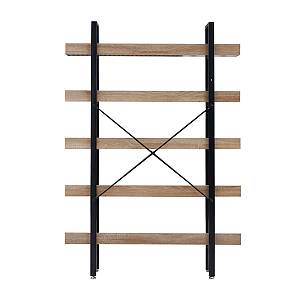 HORIZON ΒΙΒΛΙΟΘΗΚΗ 5ΡΑΦΙΑ SONOMA ΜΑΥΡΟ 120x28xH170cm