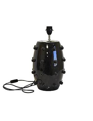 Λάμπα επιτ. HILTON  κεραμ.χειροποίητη black w/black